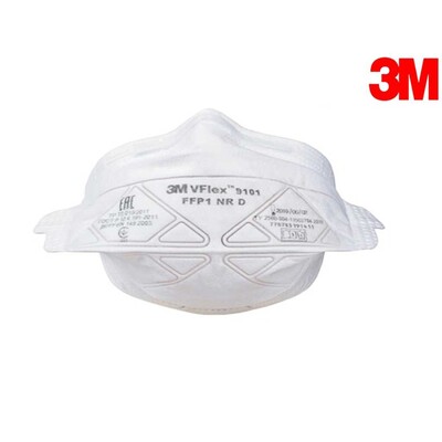 3M - 3M VFLEX 9101E Ventilsiz Toz Maskesi FFP1 (25 Adet/Kutu)