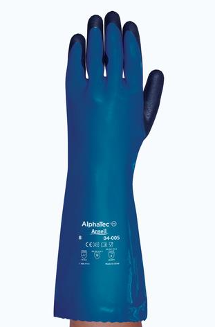 Ansell Alphatec 04-005 Nitril PVC Kimyasal İş Eldiveni