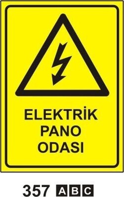 Decota - Elektrik Pano Odası Uyarı Levhası