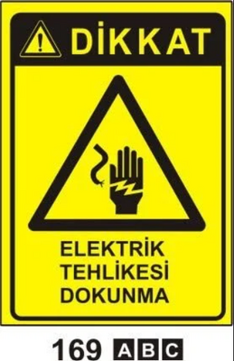 Decota - Elektrik Tehlikesi Dokunma Uyarı Levhası