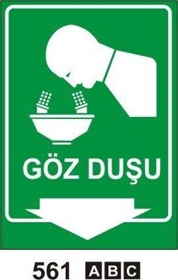 Decota - Göz Duşu Uyarı Levhası