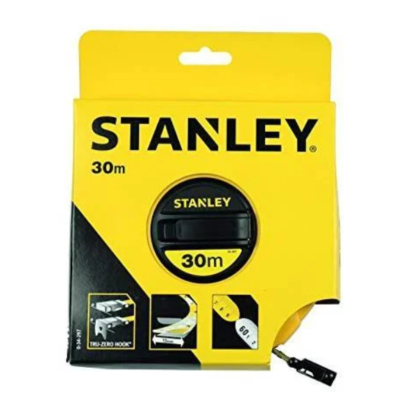 Stanley 0-34-297 Kapalı Kasa Şerit Metre 30 m x 12,7 mm